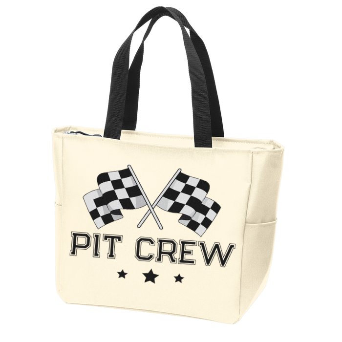 Pit Crew Racing Car Zip Tote Bag