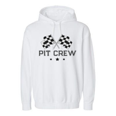 Pit Crew Racing Car Garment-Dyed Fleece Hoodie