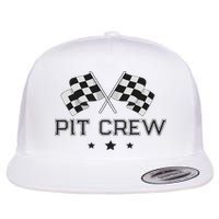 Pit Crew Racing Car Flat Bill Trucker Hat