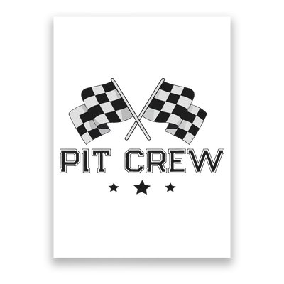 Pit Crew Racing Car Poster