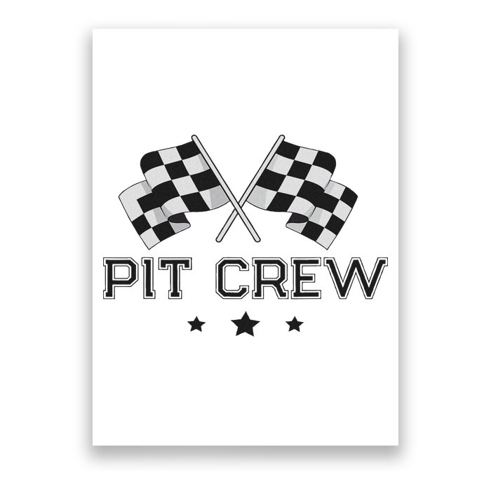 Pit Crew Racing Car Poster