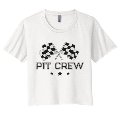Pit Crew Racing Car Women's Crop Top Tee