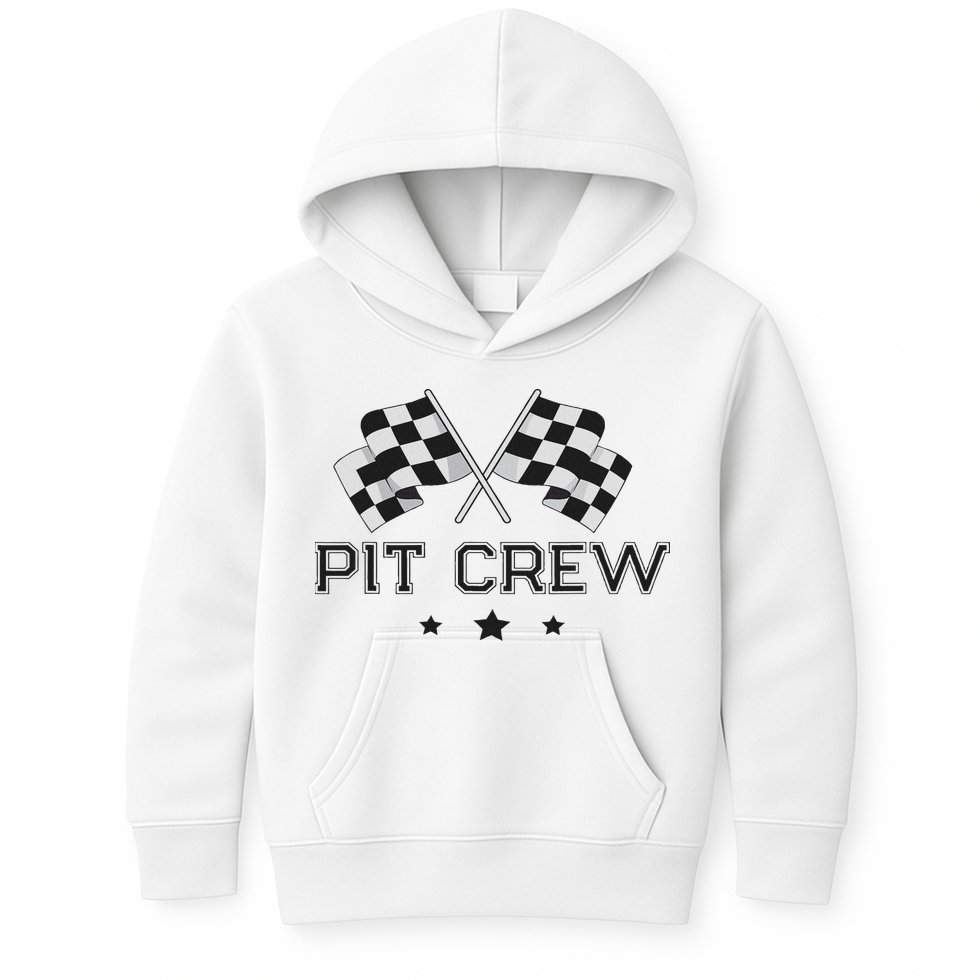 Pit Crew Racing Car Kids Hoodie