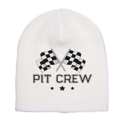 Pit Crew Racing Car Short Acrylic Beanie