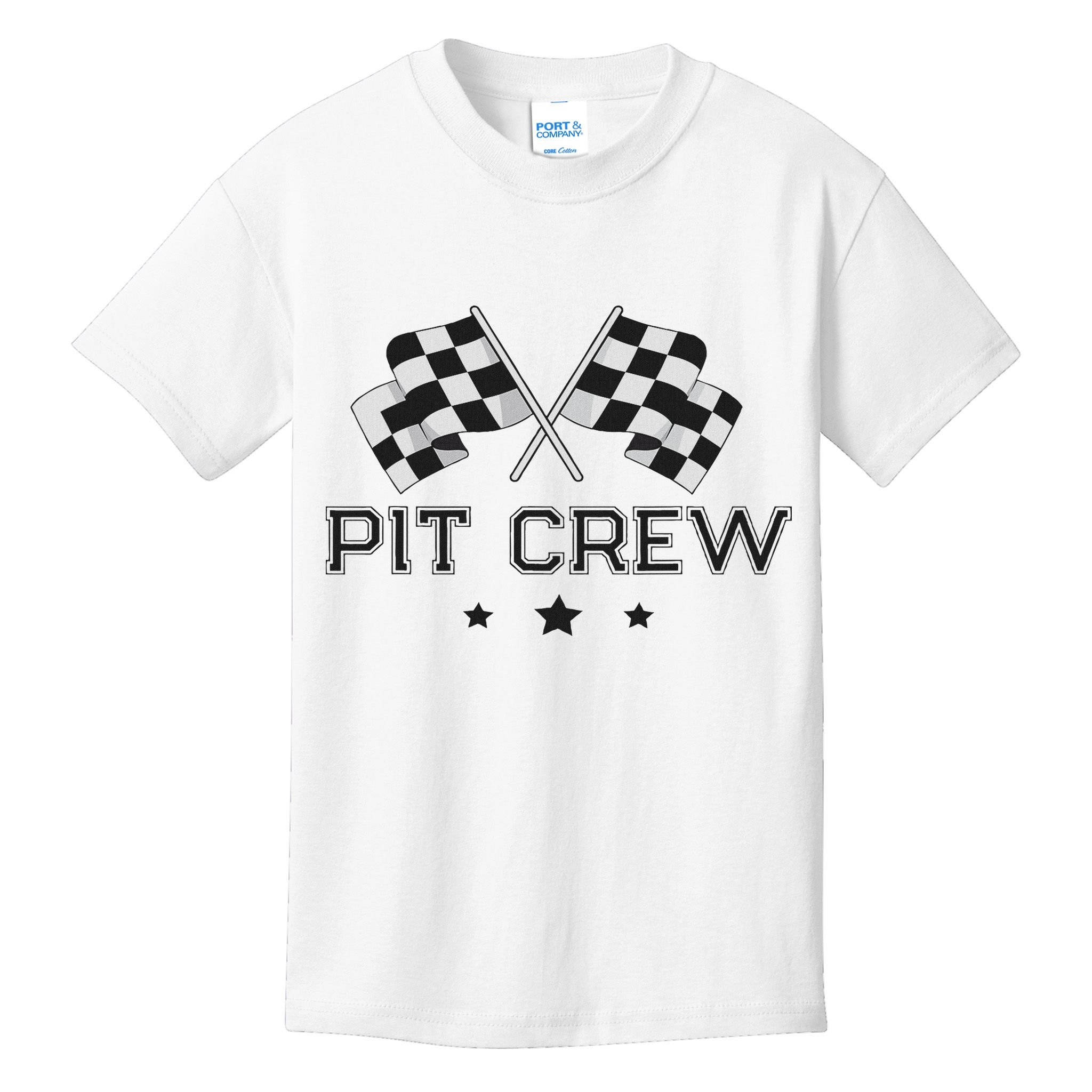 Pit Crew Racing Car Kids T-Shirt