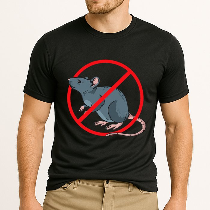 Pest Control Rat Exterminator No Rat Sign Cooling Performance Crew T-Shirt