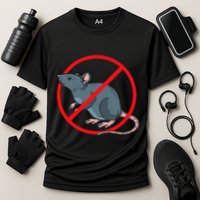 Pest Control Rat Exterminator No Rat Sign Cooling Performance Crew T-Shirt