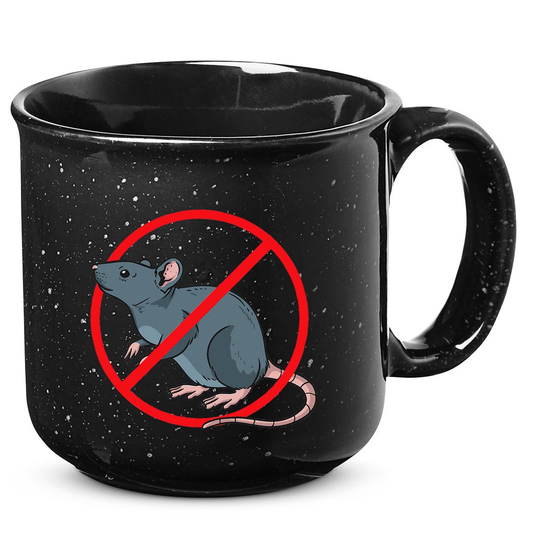 Pest Control Rat Exterminator No Rat Sign 15oz Campfire Ceramic Mug