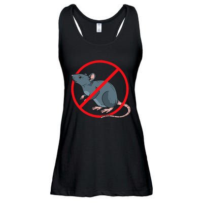 Pest Control Rat Exterminator No Rat Sign Ladies Essential Flowy Tank