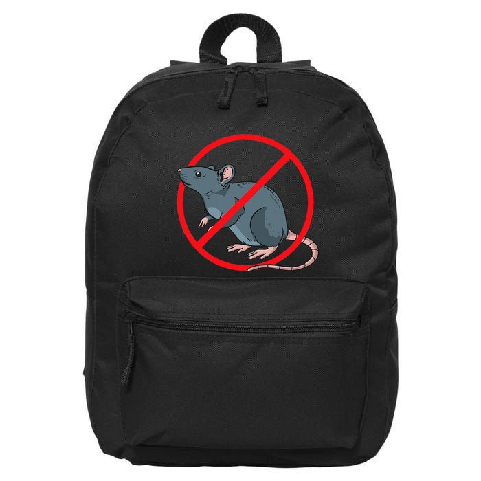 Pest Control Rat Exterminator No Rat Sign 16 in Basic Backpack