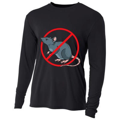 Pest Control Rat Exterminator No Rat Sign Cooling Performance Long Sleeve Crew