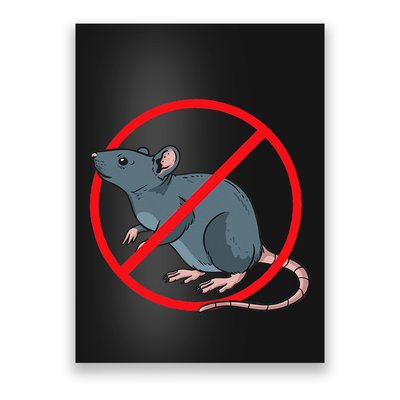 Pest Control Rat Exterminator No Rat Sign Poster