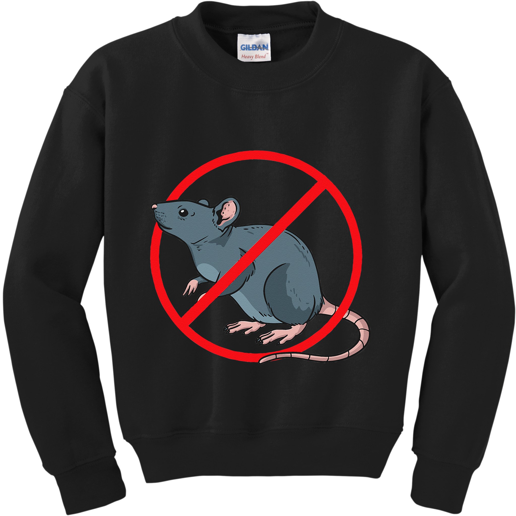 Pest Control Rat Exterminator No Rat Sign Kids Sweatshirt