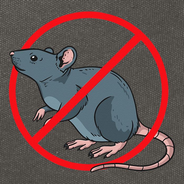 Pest Control Rat Exterminator No Rat Sign Cotton Canvas Backpack