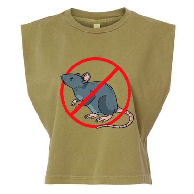 Pest Control Rat Exterminator No Rat Sign Garment-Dyed Women's Muscle Tee