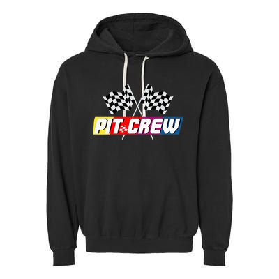 Pit Crew Racing Car Lover Garment-Dyed Fleece Hoodie