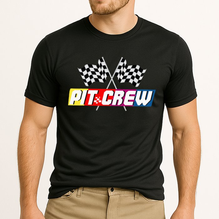 Pit Crew Racing Car Lover Cooling Performance Crew T-Shirt