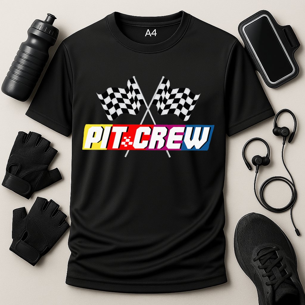 Pit Crew Racing Car Lover Cooling Performance Crew T-Shirt