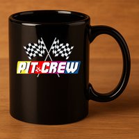 Pit Crew Racing Car Lover 11oz C Handle Ceramic Mug