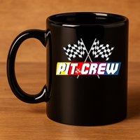 Pit Crew Racing Car Lover 11oz C Handle Ceramic Mug