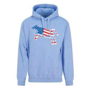 Patriotic Cow Red White And Moo Blue Usa Funny Flag 4th July Gift Unisex Surf Hoodie