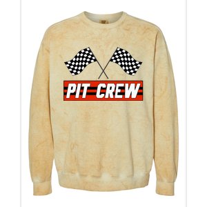 Pit Crew Race Car Hosting Parties Colorblast Crewneck Sweatshirt