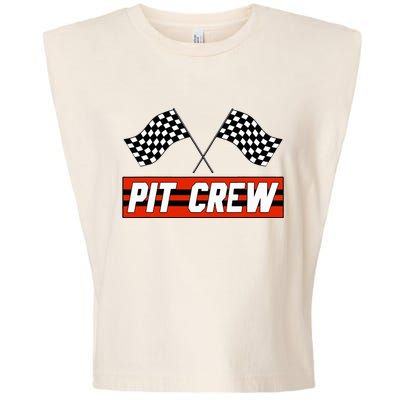 Pit Crew Race Car Hosting Parties Garment-Dyed Women's Muscle Tee