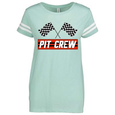 Pit Crew Race Car Hosting Parties Enza Ladies Jersey Football T-Shirt