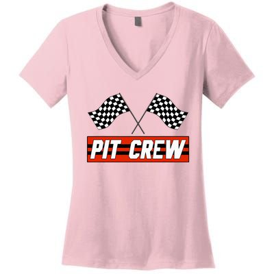 Pit Crew Race Car Hosting Parties Women's V-Neck T-Shirt