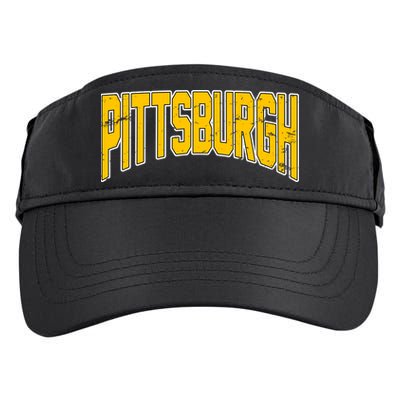 Pittsburgh City Retro Vintage Adult Drive Performance Visor