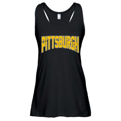 Pittsburgh City Retro Vintage Ladies Essential Flowy Tank