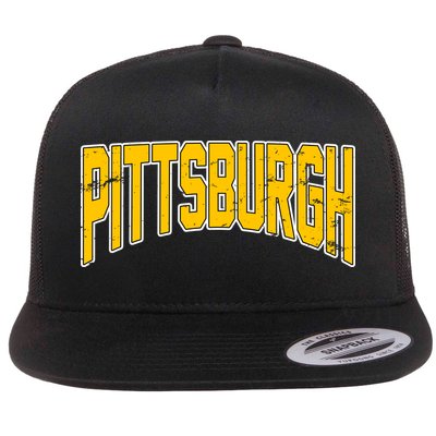 Pittsburgh City Retro Vintage Flatbill Hat