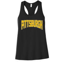 Pittsburgh City Retro Vintage Women's Racerback Tank