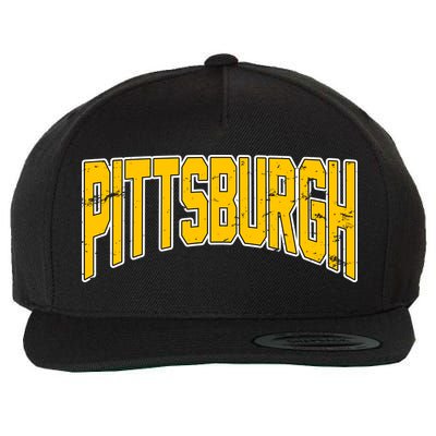 Pittsburgh City Retro Vintage Wool Snapback Cap