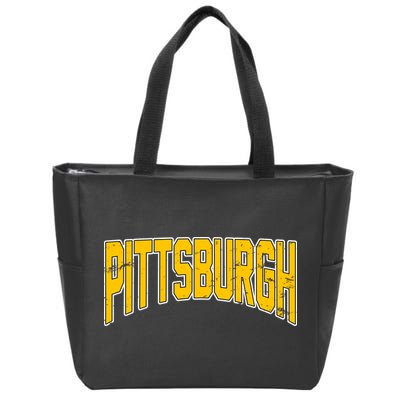 Pittsburgh City Retro Vintage Zip Tote Bag