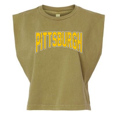 Pittsburgh City Retro Vintage Garment-Dyed Women's Muscle Tee