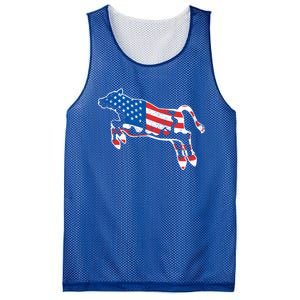 Patriotic Cow Red White And Moo Blue Usa Funny Flag 4th July Gift Mesh Reversible Basketball Jersey Tank