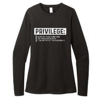 Privilege, Civil Rights, Equality VNeck Womens CVC Long Sleeve Shirt