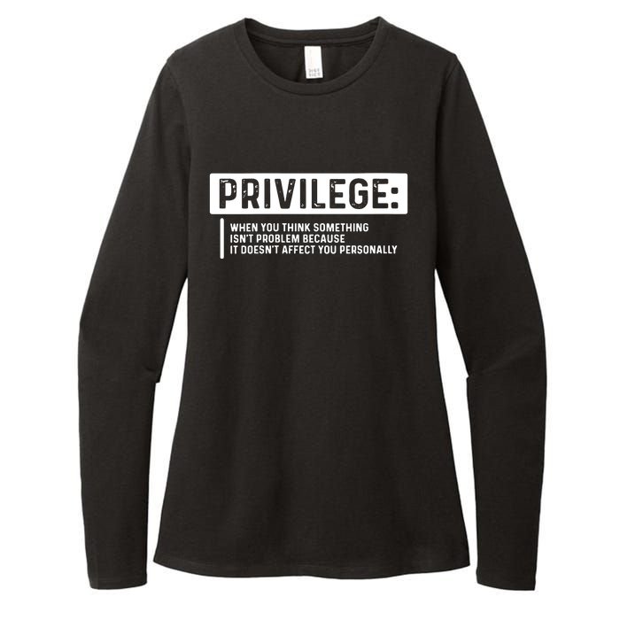 Privilege, Civil Rights, Equality VNeck Womens CVC Long Sleeve Shirt