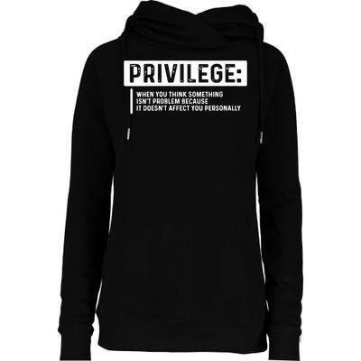 Privilege, Civil Rights, Equality VNeck Womens Funnel Neck Pullover Hood