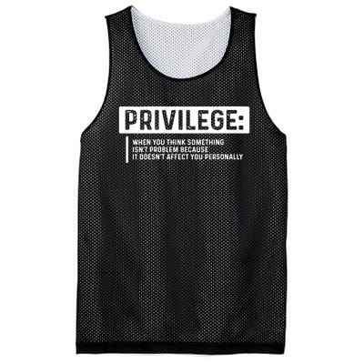 Privilege, Civil Rights, Equality VNeck Mesh Reversible Basketball Jersey Tank