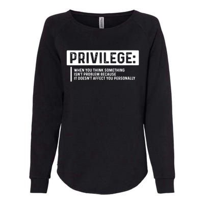 Privilege, Civil Rights, Equality VNeck Womens California Wash Sweatshirt