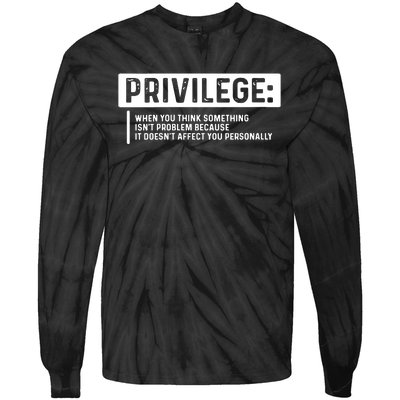 Privilege, Civil Rights, Equality VNeck Tie-Dye Long Sleeve Shirt