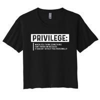 Privilege, Civil Rights, Equality VNeck Women's Crop Top Tee