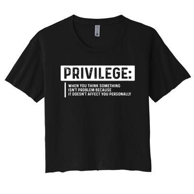 Privilege, Civil Rights, Equality VNeck Women's Crop Top Tee