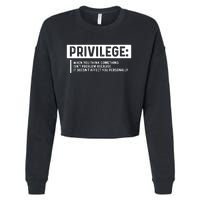 Privilege, Civil Rights, Equality VNeck Cropped Pullover Crew