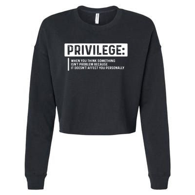 Privilege, Civil Rights, Equality VNeck Cropped Pullover Crew