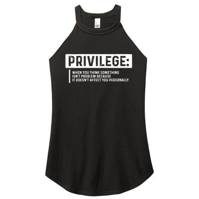 Privilege, Civil Rights, Equality VNeck Women's Perfect Tri Rocker Tank