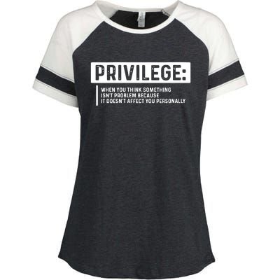 Privilege, Civil Rights, Equality VNeck Enza Ladies Jersey Colorblock Tee