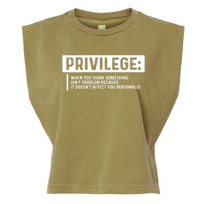 Privilege, Civil Rights, Equality VNeck Garment-Dyed Women's Muscle Tee